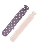 HomeTop Premium 2.25L Rubber Hot Water Bottle with Gray Polka Dot Fleece Cover - Light Gray - Buy Online on GoSupps.com