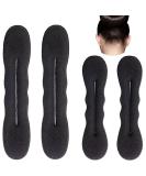 Buy Cuhza 4-Piece Magical Hair Knot Set - Upgraded Hair Bun Maker & Sponge Clips for Perfect Styling - 2 Large & 2 Small Black Donut Tools - Buy Online on GoSupps.com
