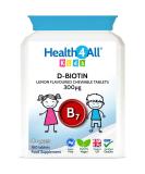 Health4All Kids D-Biotin 180 Tablets - Hair Growth and Strong Nails Supplement for Children - Vegan Biotin Chewable Tablets - 180 Count - Buy Online on GoSupps.com