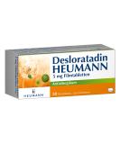 Desloratadin Heumann 5 mg - 50 Film-Coated Tablets for Allergy Relief | Hay Fever & Hives Treatment | International Shipping - Buy Online on GoSupps.com