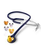 SCIAN Kids Real Working Stethoscope - 5 Interchangeable Cartoon Heads for Doctors, Nurses & Home Use - Professional Quality - Dark Blue - Buy Online on GoSupps.com