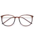 Koosufa Classic Retro Round Panto Glasses - Unisex Vintage Prescription-Free Frames with Case - Brown Nerd Glasses - Buy Online on GoSupps.com