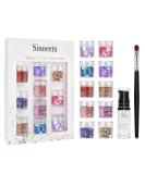 Sinoeem Cosmetic Glitter Set 10 Colors for Face Body & Hair with Long-Lasting Fix Gel & Brush | International Shipping Available - Buy Online on GoSupps.com