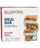 WonderSlim Double Berry Meal Replacement Bar - 15g Protein, 5g Fiber, 20 Vitamins & Minerals (7ct) - Buy Online on GoSupps.com