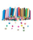 NBEADS 50PCS Mixed Polymer Clay Cane Slices Nail Art Stickers for Decoration - Buy Online on GoSupps.com
