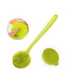 Buy Ityes Silicone Body Brush - Soft Bristles Shower & Back Scrubber with Long Handle | Gentle Massage & Bathing Brush in Green - Buy Online on GoSupps.com