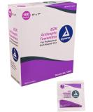Dynarex Antiseptic Wipe Benzalkonium BZK First Aid Wipes 100 Count Box - Buy Online on GoSupps.com