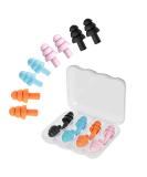 Sleeping Earplugs - 4 Pairs of Reusable Silicone Noise Cancelling Earplugs - Waterproof & Durable in 4 Colors - Buy Online on GoSupps.com