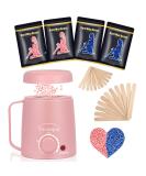 Yovanpur Mini Waxing Kit - Portable Hard Wax Warmer for Hair Removal with 14oz Beads - Brazilian Bikini Wax Kit for Women - At-Home Hair Removal in Pink - Buy Online on GoSupps.com