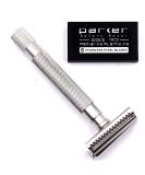 Buy Parker Semi Slant Safety Razor with 5 Premium Double Edge Blades Satin Chrome | International Shipping - Buy Online on GoSupps.com