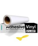 12x40 FT White Permanent Vinyl Roll for Cricut & Silhouette - Ideal for Signs, Scrapbooking, and Crafts - Buy Online on GoSupps.com