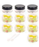 10ml Black Jars with Lids - Set of 10 Empty Cream & Lip Balm Jars for DIY - International Shipping - Buy Online on GoSupps.com