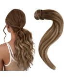 Easyouth Wrap Around Ponytail Hair Extensions Brown Balayage Ponytail Human Hair Ombre Brown to Blonde Ponytail Extensions Real Hair 12 Inch 70g 30 cm/12" 4-Pony #4/27/4 - Buy Online on GoSupps.com