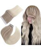 Easyouth Blonde Tape in Hair Extensions Human Hair 20 Inch - 20Pcs Balayage Tape in Blonde Ombre Hair Extensions #18/22/60 - Buy Online on GoSupps.com