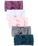 Newborn Baby Girl Headbands - 5pcs-A Baby Headbands Hair Bands for Girls | Soft and Cute Baby Essentials Headwear - Buy Online on GoSupps.com
