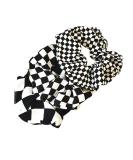 Checkered Plaid Scrunchies Black White Plaid Checkered Hair Scrunchies Checkerboard BW17 (Black White Plaid-3 Pcs) - Buy Online on GoSupps.com