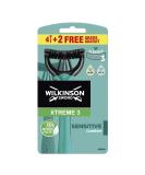 Wilkinson Sword Xtreme 3 Sensitive Disposable Razors - 6 Count Black 6 Count (Pack of 1) - Buy Online on GoSupps.com