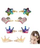 8-Piece Caricature Hair Clips for Girls | Glitter Hairpins for Children | Stylish & Fun Designs for Ladies & Kids - Buy Online on GoSupps.com
