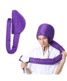 ZKGYUS Hair Dryer Hood | Bonnet Attachment for Hairdryers | Salon-Quality Helmet Drying Cap | Purple Hair Wrap & Turban - Buy Online on GoSupps.com
