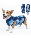 Buy Lianzimau Dogebody Suit | Post-Surgery Protective Wear for Male Dogs | XS Tie-Dye Blue Dog Shirt - Buy Online on GoSupps.com