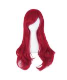 MapofBeauty 28" 70cm Long Curly Hair Ends Costume Cosplay Wig (Dark Red) - Buy Online on GoSupps.com