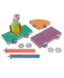 Geluode 5 Pack Bird Perches Natural Wood Birdcage Scrub Stand Platform for Bird Parrot Budgies Parakeet Cockatiels Conure Lovebird Cage Paw Grinding Toy - Buy Online on GoSupps.com