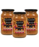 Sauce Shop - Golden Coconut Curry Simmer Sauce Pack of 3 - Indian Cooking Sauce - 3x 360g Glass Jars - Buy Online on GoSupps.com