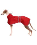 Red Greyhound Winter Coat with Padded Fleece Lining | Water Resistant Dog Jacket - Medium (56-58CM) - Buy Online on GoSupps.com