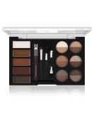 Eyebrow Powder Palette Set - 12 Colors Mascara & Stencils for Perfect Natural Brows | Shop Internationally - Buy Online on GoSupps.com