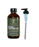 Four Leaf Naturals Organic Unrefined Castor Oil - 8 oz | USDA Certified | Cold-Pressed & Hexane-Free | Ideal for Hair Skin & Digestion - Buy Online on GoSupps.com