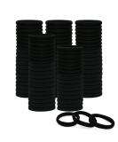 Fouews 100PCS Seamless Cotton Hair Ties for Women, Girls & Babies - Gentle Elastic Ponytail Holders for Thick, Heavy & Curly Hair - Black - Buy Online on GoSupps.com