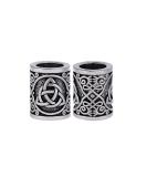 Yahpetes 2 Pcs Celtic Knots Triquetra Viking Beard Beads Set - Norse Rune Metal Rings - 0.59X0.47 Inches - Buy Online on GoSupps.com