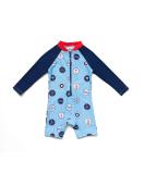 BONVERANO Baby Boys Swimsuit UPF 50+ Sun Protection Blue 3-6 Months - Buy Online on GoSupps.com