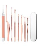 9Pcs Premium Earwax Removal Kit with Light | Stainless Ear Pick Set for Kids & Adults | Rose Gold Spring Earwax Cleaner Tool Set - Buy Online on GoSupps.com
