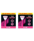 Wilkinson Sword Quattro for Women Razor Blades - 6 Pieces (Pack of 2) | Premium Women's Razors for a Smooth Shave - Buy Online on GoSupps.com