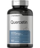 Quercetin Capsules | 1170mg | 150 Count | Non-GMO, Gluten Free Supplement | High Potency Formula | by Horbaach - Buy Online on GoSupps.com