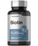 Biotin 10000mcg Fast Dissolve Tablets | 180 Count | Beauty Supplement | Vegetarian & Non-GMO | Gluten Free - Buy Online on GoSupps.com