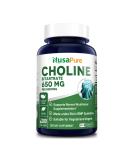 Choline Bitartrate 650mg 200 Veggie Capsules - Vegetarian, Non-GMO & Gluten-Free - Buy Online on GoSupps.com