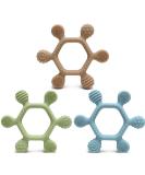Okonkn Beißring Baby Toy Set Beissring Baby Dental Aid Baby Bpa-Free Silicone Baby Accessories for Boys and Girls Baby Toys 4 months+ 3 pieces Boy - Buy Online on GoSupps.com