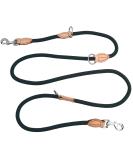 2m Nylon Dog Leash with 2 Carabiners - Durable Double Line Training Drag Line for Small Medium & Large Dogs - Perfect for Exercise & Control (Black) - Buy Online on GoSupps.com