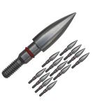 Stainless Steel Archery Field Points 9/32-100grains - 12 Pack Screw-in Field Tips - Buy Online on GoSupps.com