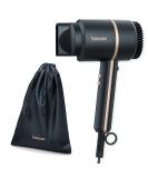 Beurer HC 35 Compact Hair Dryer - 1600-2000 Watts Ion Function for Shiny Hair Includes Styling Nozzle Black/Ros - International Shipping Available - Buy Online on GoSupps.com