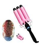 3 Barrel Curling Iron with LCD Temperature Display - 1 Inch Ceramic Hair Crimper for Deep Waves and All Styles - Buy Online on GoSupps.com