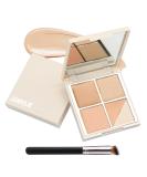 5 Color Correcting Concealer Palette - Waterproof Long Lasting Cream Contour for Women | Liquid Foundation Makeup with Brush - Buy Online on GoSupps.com