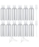 Piankeke 12 pieces of travel bottles set 100ml of empty plastic bottles cosmetic bottles with 2 nozzles and 2 small funnel cosmetics travel containers for air travel shampoo lotion shower gel - Buy Online on GoSupps.com