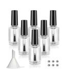 Agidea 15ml Empty Nail Polish Bottles with Brush Cap - Set of 6 Glass Bottles with Mixing Agitator Balls & Funnels - Buy Online on GoSupps.com