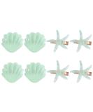 BaUpretty 8pcs Light Green Shell Hairpins for Kids | Alloy Hair Clips & Beach Accessories - Buy Online on GoSupps.com
