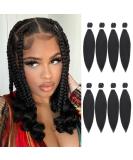 Leeven 8 Packs Pre Stretched Braiding Hair Extension Yaki Texture Hot Water Setting EZ Braids Kanekalon Hair for Coi Leray Braids Black Braiding Crochet Hair Extensions /16 Inch 1B# 16 Inch (Pack of 8) 1B - Buy Online on GoSupps.com
