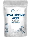 Pure Hyaluronic Acid Serum Powder, High Molecular Weight, Cosmetics Grade, Making Anti Aging Serum for Face and Skin, 30 Gram, Support Hydration and Moisture, Water Soluble (Within 2 Hours), Vegan Friendly - Buy Online on GoSupps.com