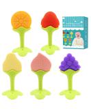 5 PCS Soft Fruit Baby Teething Toys | Silicone Teethers for Infants 0-12 Months | Freezer Safe Teething Set by Bagvhandbagro - Buy Online on GoSupps.com